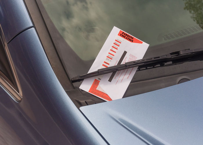 Parking Citation on a car window